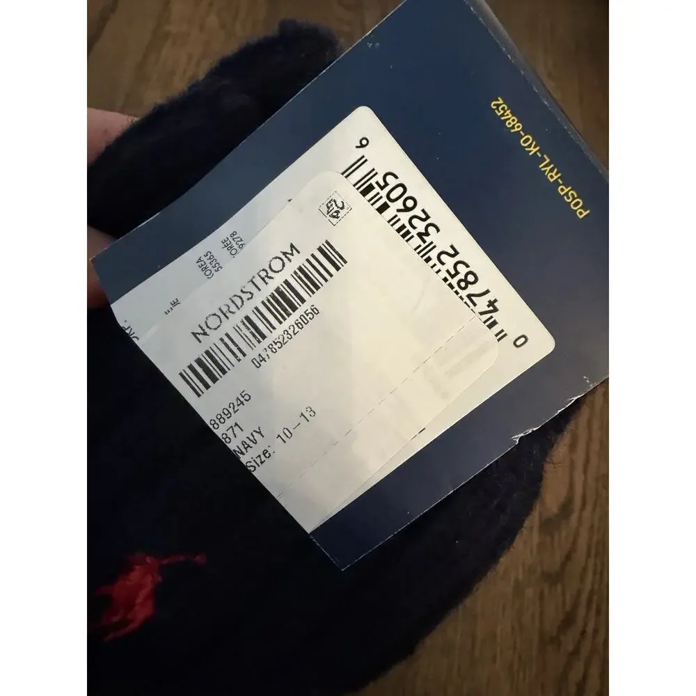 Polo Ralph Lauren 72% Wool Men’s Socks Navy Men's Sz 10-13 NWT $58